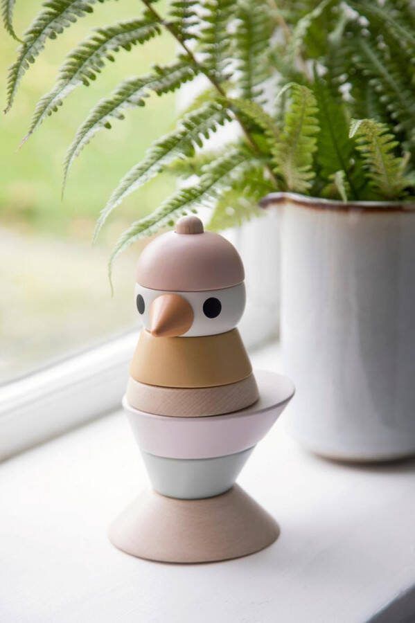 Sebra Stapelvogel Houten speelgoed Cotton Candy