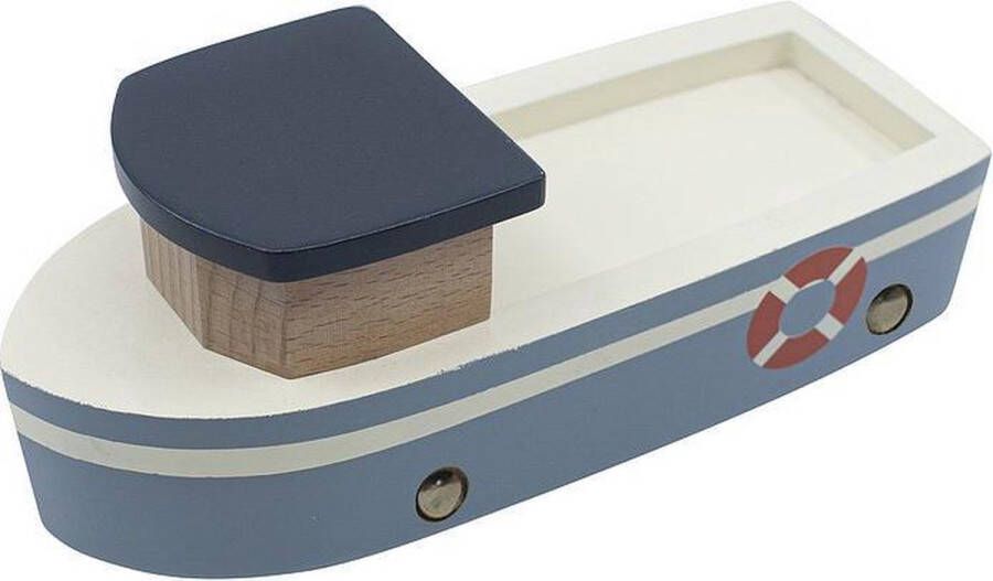 Sebra Vissersboot Hout Blauw