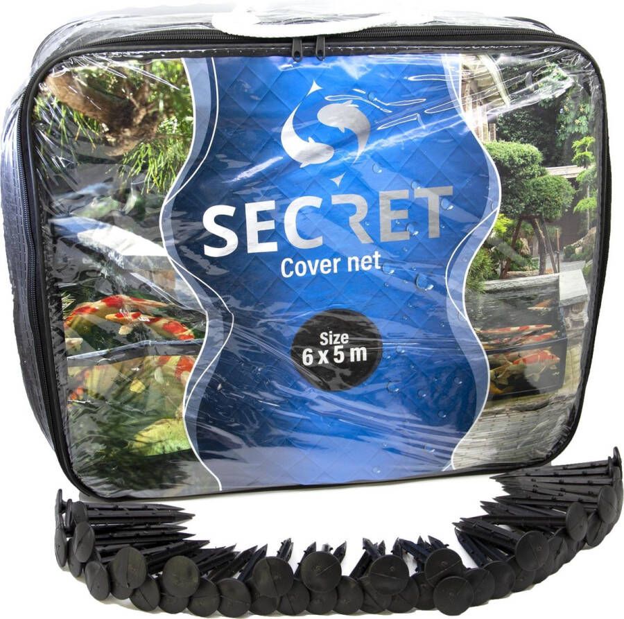 Secret Cover net 6x5 meter vijverafdeknet vijvernet incl. 44 grondpennen Topkwaliteit!