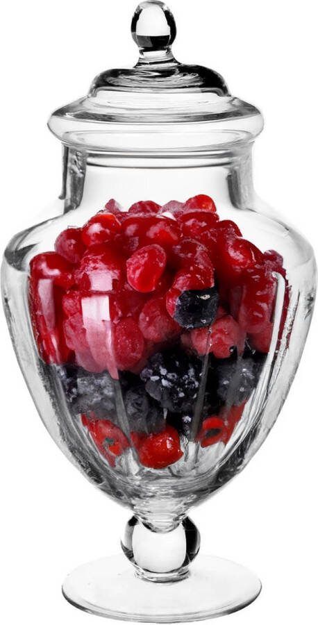 Secret de Gourmet 4x stuks snoeppotten voorraadpotten 2 1L glas met deksel 2100 ml Bonbonnieres