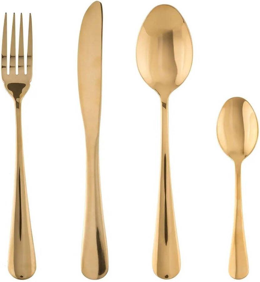 Secret de Gourmet Bestekset 48-delig RVS goud