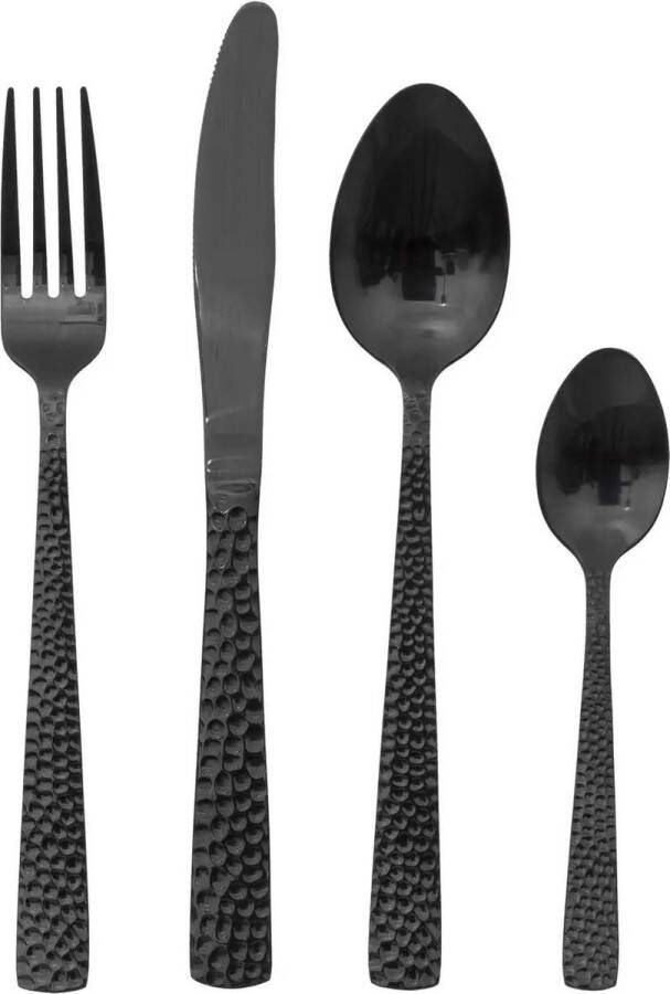 Secret de Gourmet Bestekset Oro Noir 48-delig RVS zwart