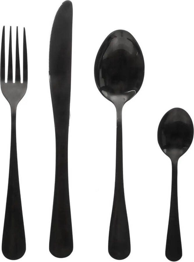 Secret de Gourmet Bestekset Shadow 48-delig RVS zwart