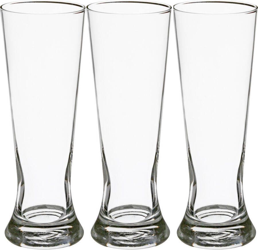 Secret de Gourmet Bierglazen 12x stuks transparant 370 ml 7 x 21 cm