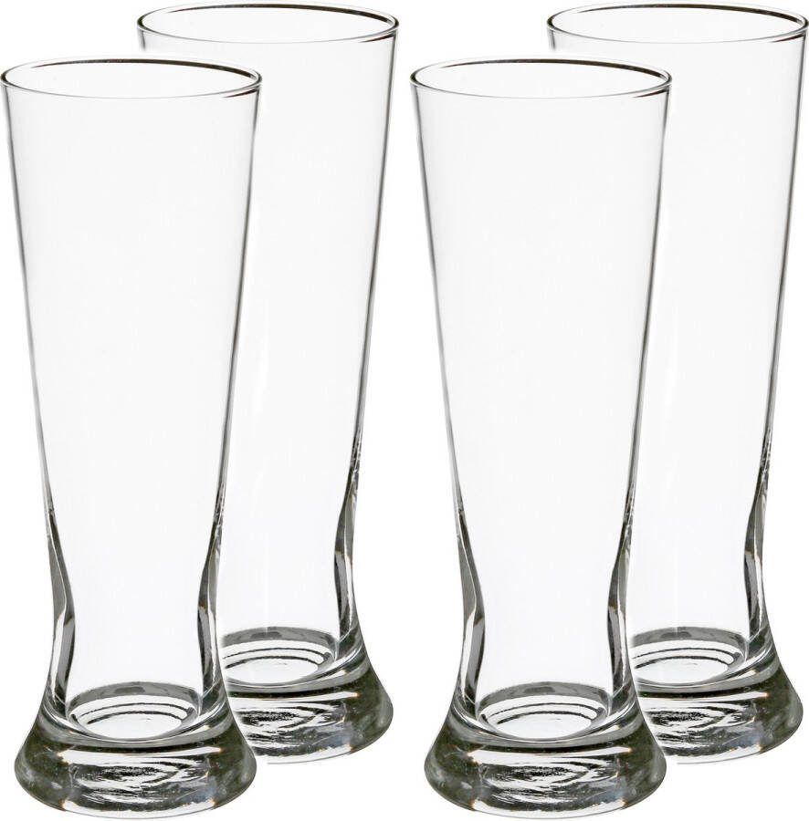 Secret de Gourmet Bierglazen 20x stuks transparant 370 ml 7 x 21 cm