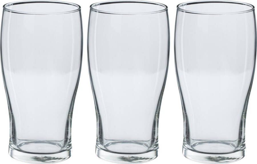 Secret de Gourmet Bierglazen groot 12x stuks transparant 570 ml 9 x 16 cm