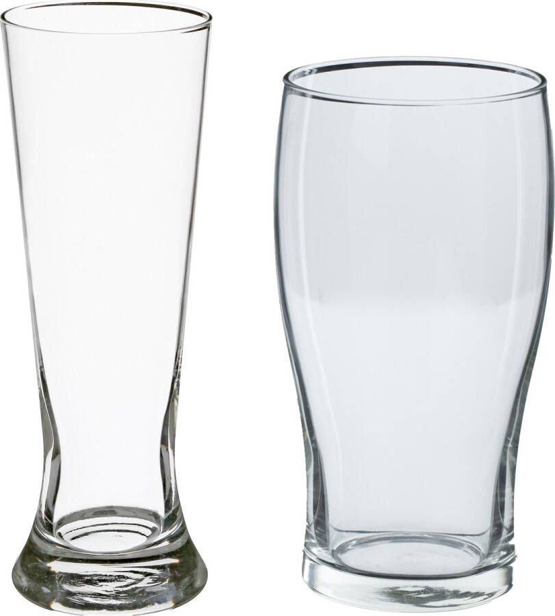 Secret de Gourmet Bierglazen set pilsglazen fluitje pint glazen 8x stuks glas Bierglazen