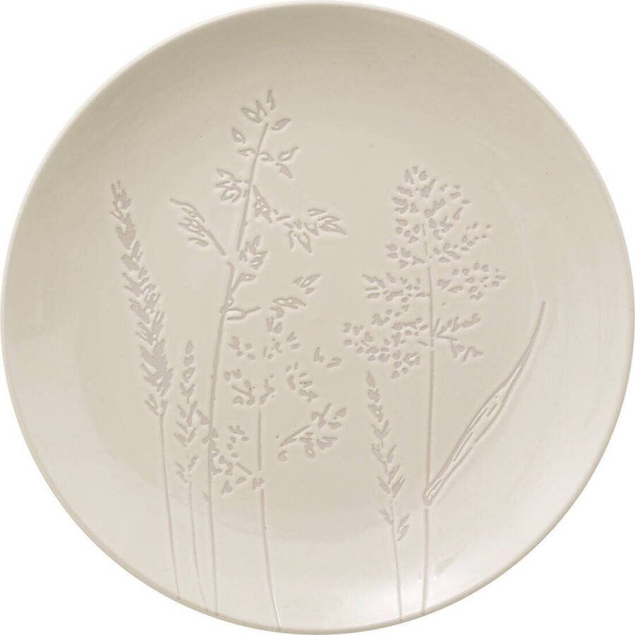 Secret de Gourmet Bord van wit aardewerk ELSA met een patroon van veldbloemen Ø 27 cm
