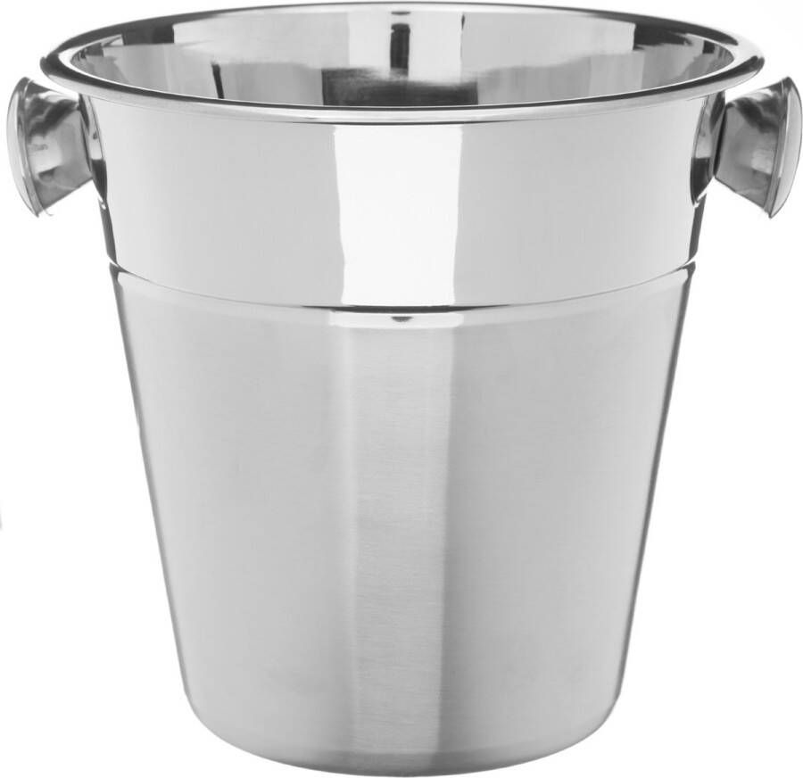 Secret de Gourmet Champagnekoeler ijsemmer zilver 3 liter 24 x 21 cm IJsemmers champagnekoelers van RVS