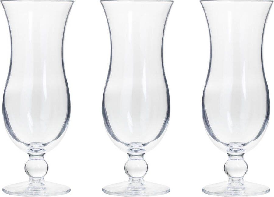 Secret de Gourmet Cocktail glazen 12x stuks 440 ml transparant 8 x 21 cm