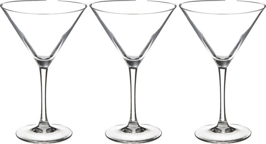 Secret de Gourmet Cocktailglazen martiniglazen 12x stuks 300 ml transparant