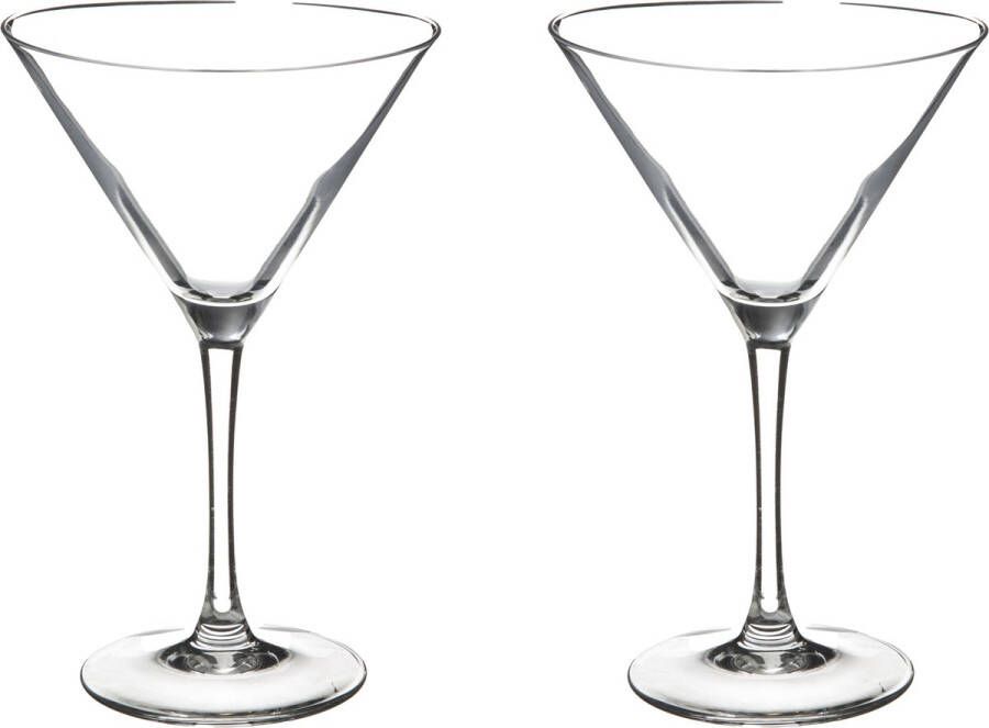 Secret de Gourmet Cocktailglazen martiniglazen 8x stuks 300 ml transparant