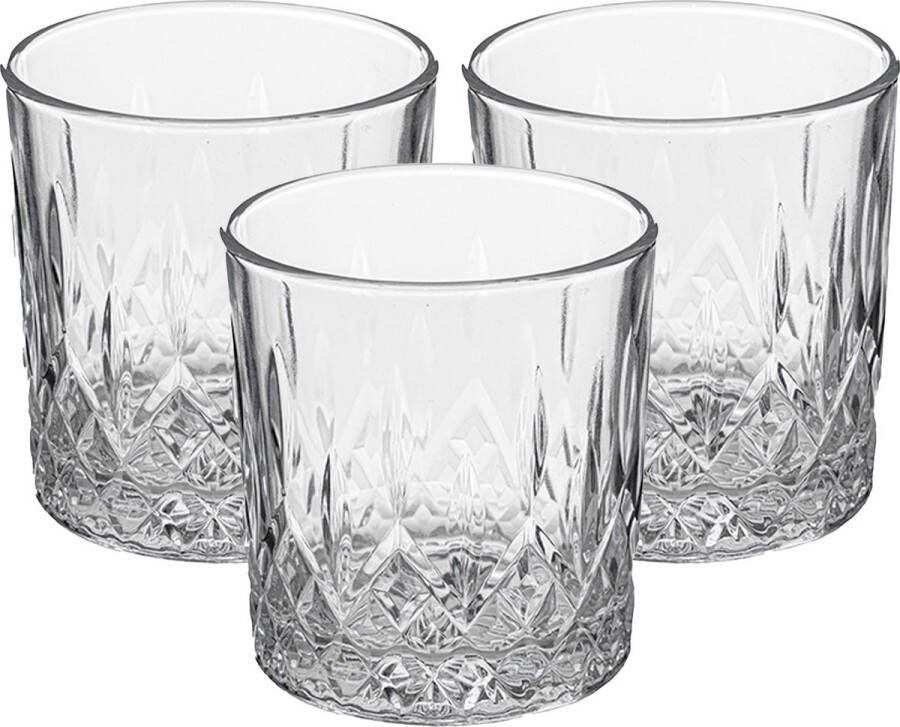 Secret de Gourmet drinkglazen set 8x stuks 240 ml glas transparant luxe uitstraling Drinkglazen