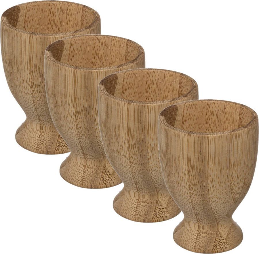 Secret de Gourmet Eierdopje 4 stuks Bamboe 7 5 cm Eierdopjes
