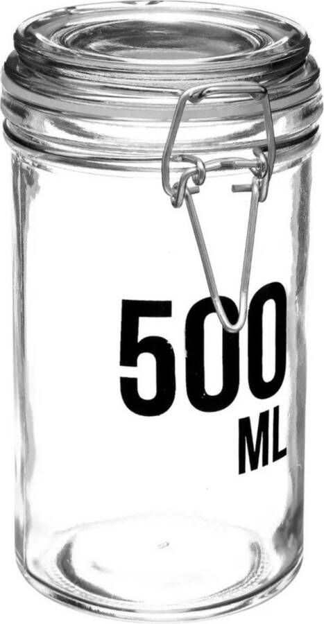 Secret de Gourmet Inmaakpot voorraadpot 0 5L glas met beugelsluiting 500 ml Voorraadpotten met luchtdichte sluiting