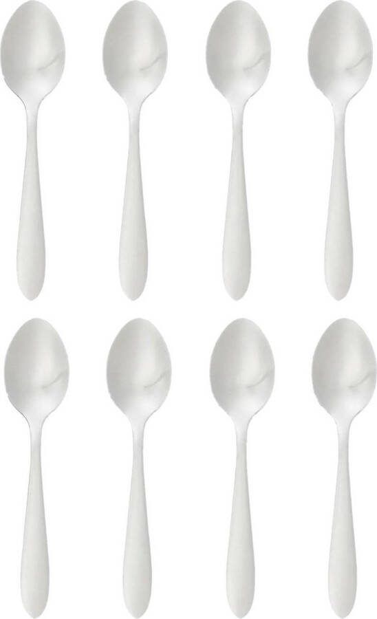 Secret de Gourmet Koffielepels theelepels 8x RVS 21 cm latte macchiato dessertlepels