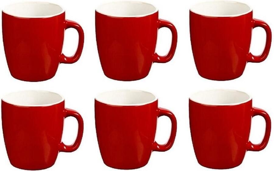 Secret de Gourmet Senseo mokken 160 ml 6 stuks rood