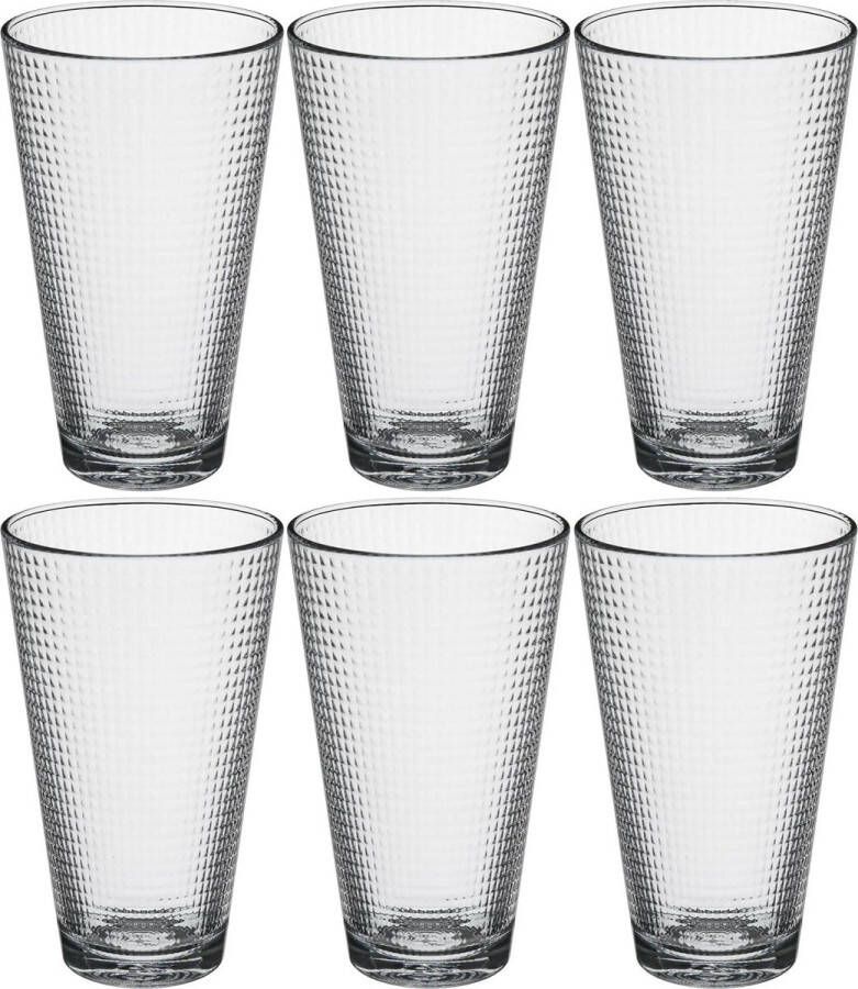 Secret de Gourmet Set van 12x stuks water sap glazen Benit 340 ml van glas Drinkglazen Waterglazen