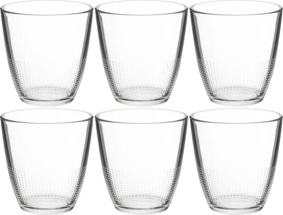 Secret de Gourmet Set van 12x stuks water sap glazen Claudi 250 ml van glas Drinkglazen Waterglazen