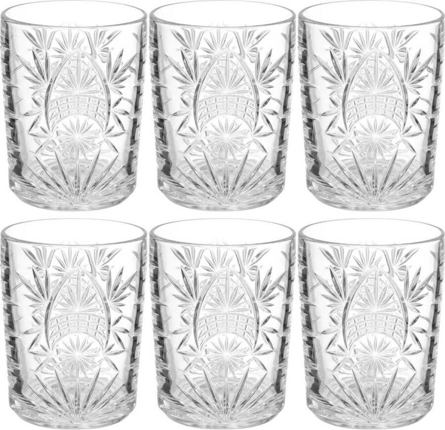 Secret de Gourmet Set van 18x stuks water sap glazen Ayla 350 ml van glas Drinkglazen Waterglazen