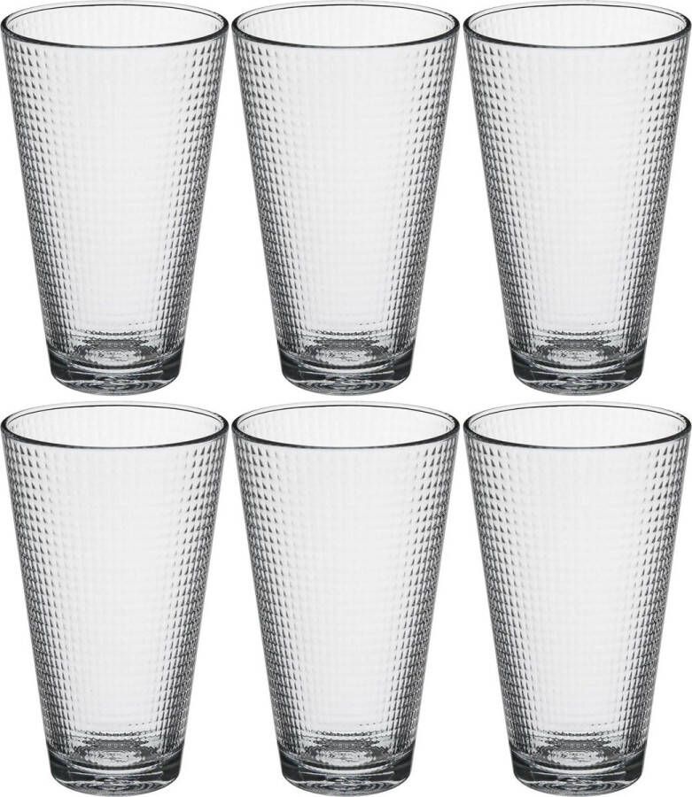 Secret de Gourmet Set van 18x stuks water sap glazen Benit 340 ml van glas Drinkglazen Waterglazen