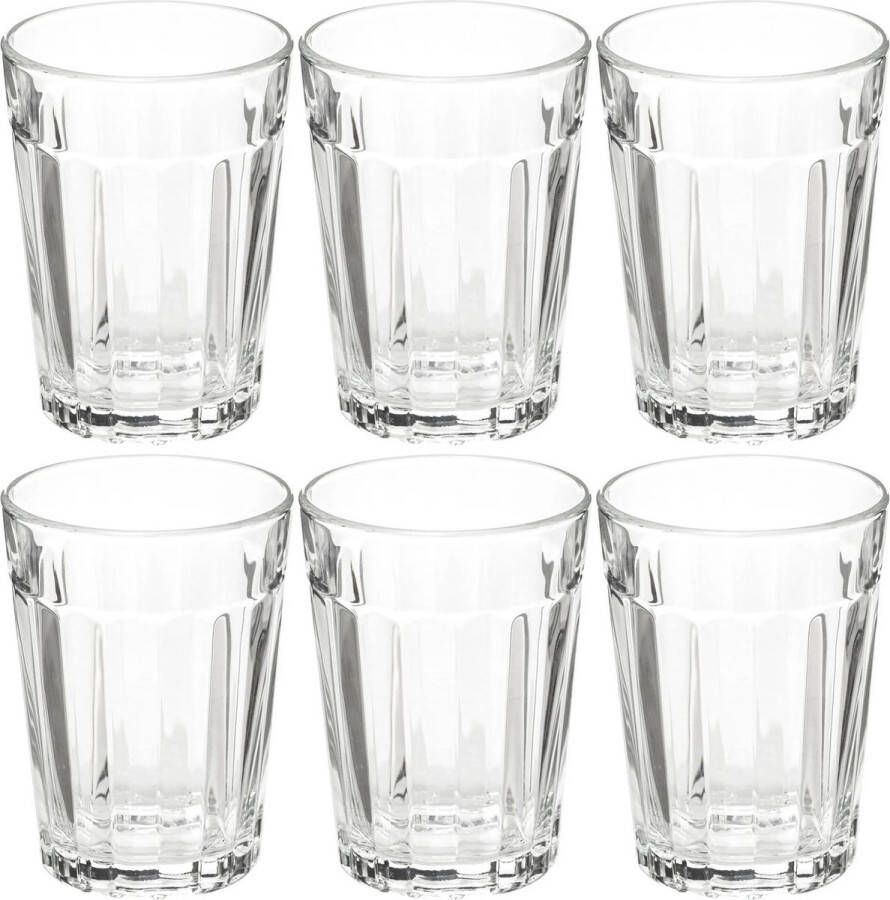 Secret de Gourmet Set van 18x stuks water sap glazen Lorenz 250 ml van glas Drinkglazen Waterglazen