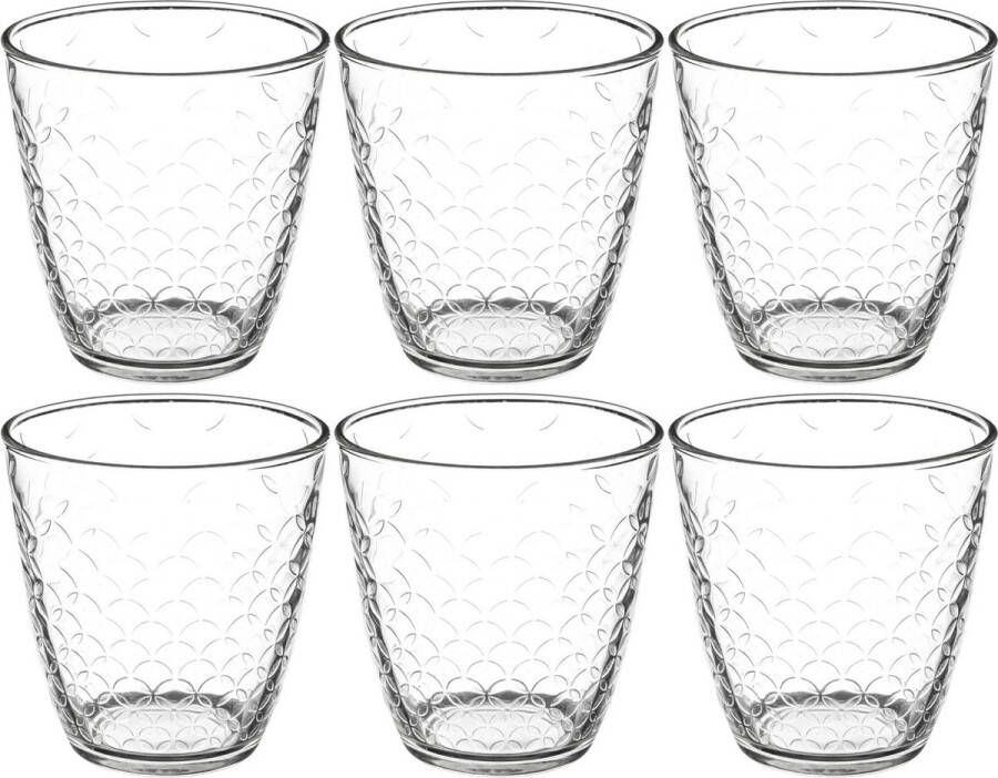 Secret de Gourmet Set van 24x stuks water sap glazen Rome 250 ml van glas Drinkglazen Waterglazen
