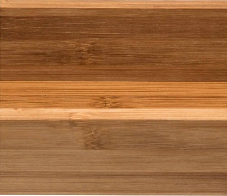 Secret de Gourmet Set van 3x stuks bamboe ladekast keukenspullen kantoor vakjes sorteerbakjes 38 x 8 x 7 cm