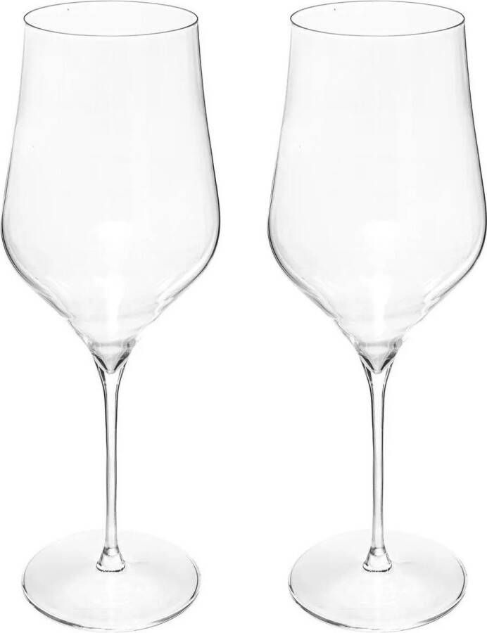 Secret de Gourmet Set van 4x grote wijnglazen voor rode wijn Rhone 740 ml van glas Wijn glazen