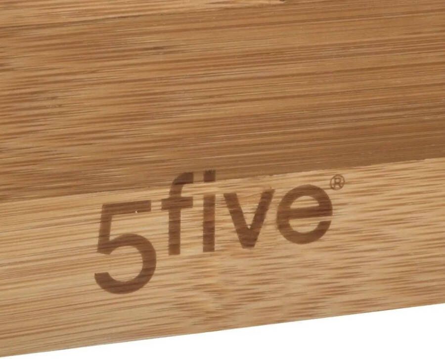 Secret de Gourmet Set van 4x stuks bamboe ladekast keukenspullen kantoor vakjes sorteerbakjes 38 x 8 x 7 cm