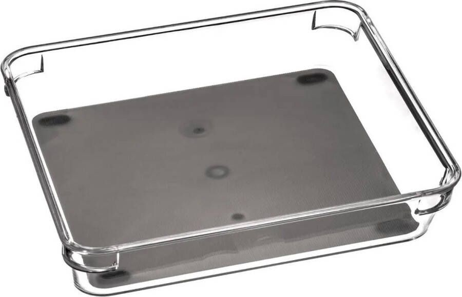 Secret de Gourmet Set van 6x stuks kunststof ladekast keukenspullen kantoor vakjes sorteerbakjes 23 x 16 x 4.5 cm