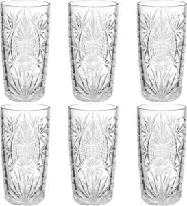 Secret de Gourmet Set van 6x stuks longdrink glazen Ayla 350 ml van glas Drinkglazen Waterglazen