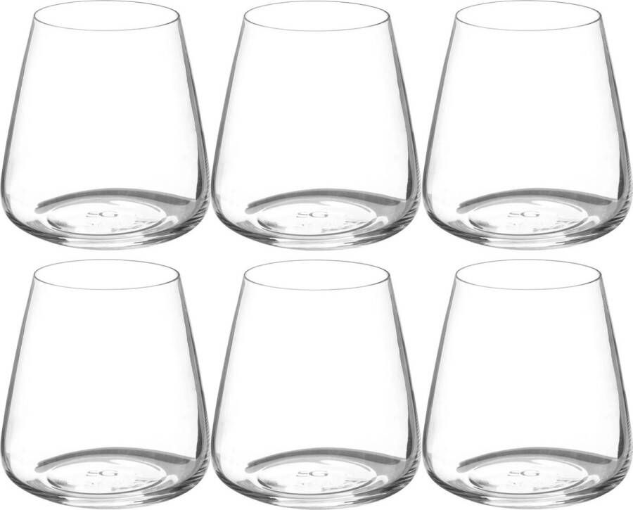 Secret de Gourmet Set van 12x stuks tumbler glazen Selenga 430 ml van glas Drinkglazen Waterglazen