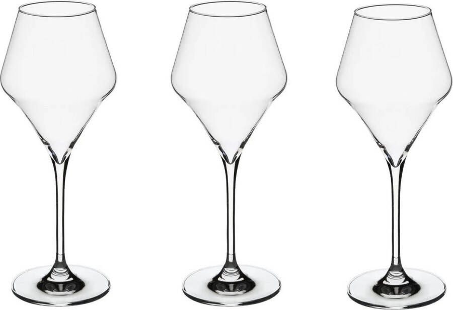 Secret de Gourmet Set van 6x wijnglazen voor rode wijn Clarillo 220 ml van glas Wijn glazen