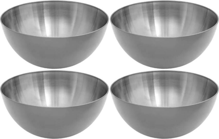 Secret de Gourmet Slakommetjes Schaaltjes Set 10x RVS D13 cm