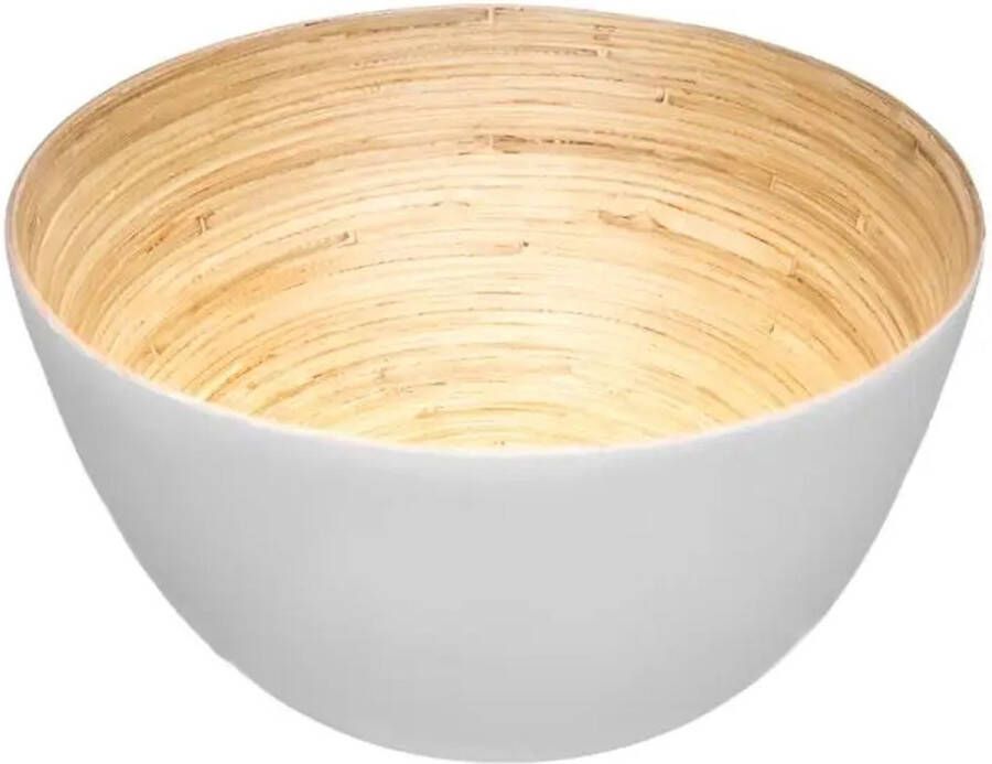 Secret de Gourmet Slakommetjes serveer schaaltjes bamboe D17 cm Saladeschalen