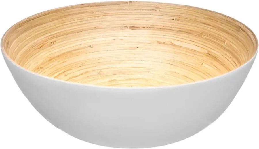 Secret de Gourmet Slakom serveer schaaltjes bamboe D25 cm Saladeschalen