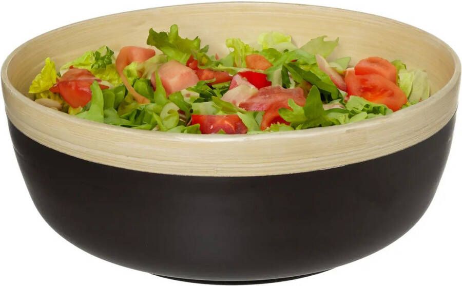 Secret de Gourmet Slakom serveer schaal- Bamboe D30 cm Saladeschalen