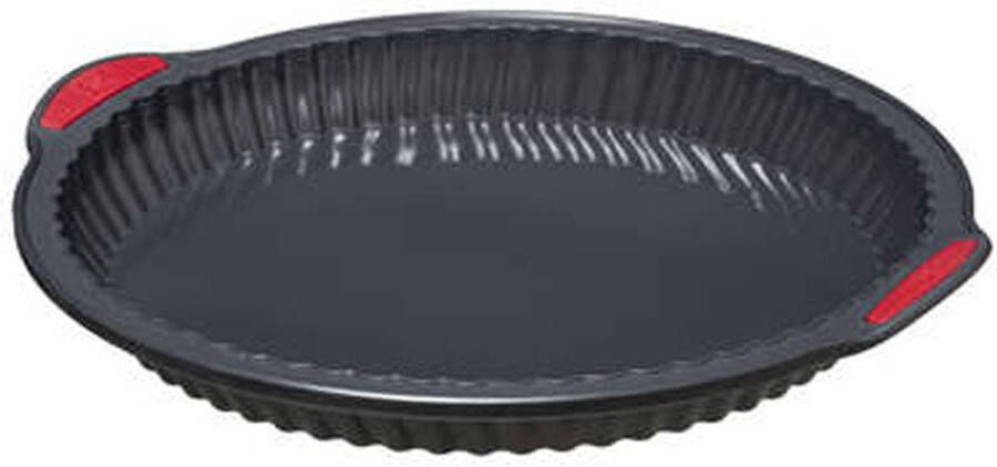 Secret de Gourmet Taarten bakken bakvorm Backery Pro siliconen anti-aanbak laag zwart 26 x 3.6 cm Bakringen