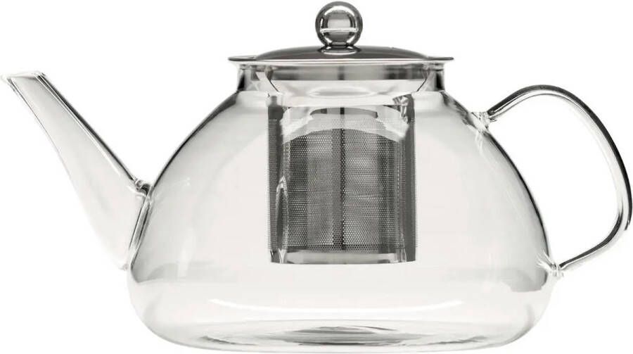 Secret de Gourmet Theepot glas rvs met filter 1300 ml Theepotten