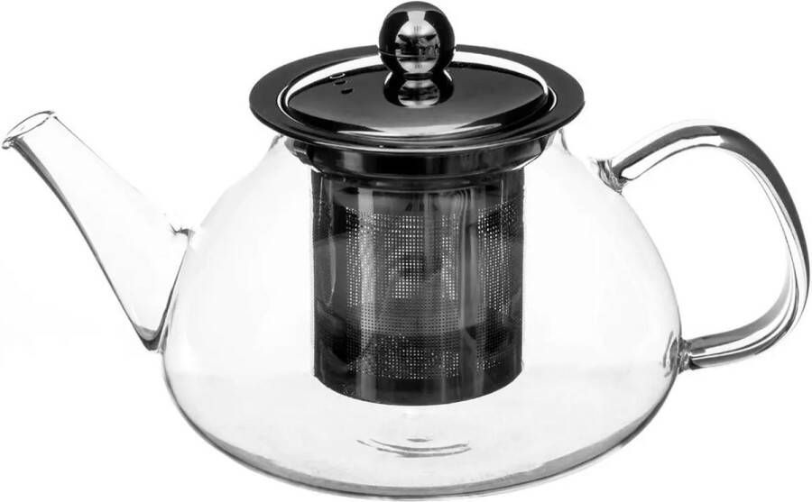 Secret de Gourmet Theepot glas rvs met filter 800 ml Theepotten