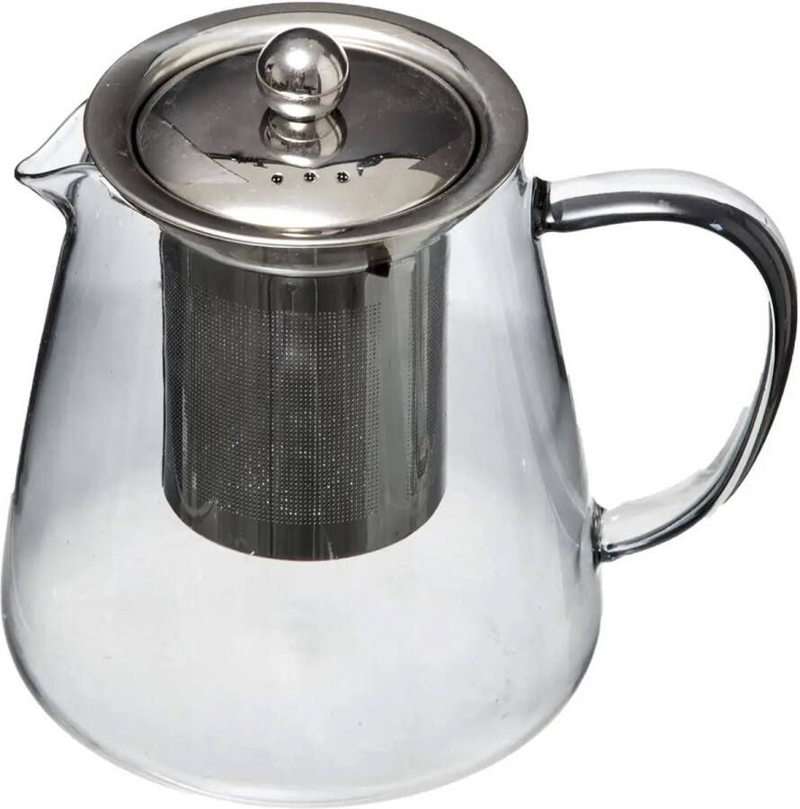 Secret de Gourmet Theepot glas rvs met filter 800 ml Theepotten