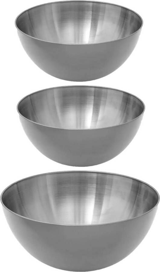 Secret de Gourmet voedsel serveerschalen set RVS D29 D13 cm Serveerschalen