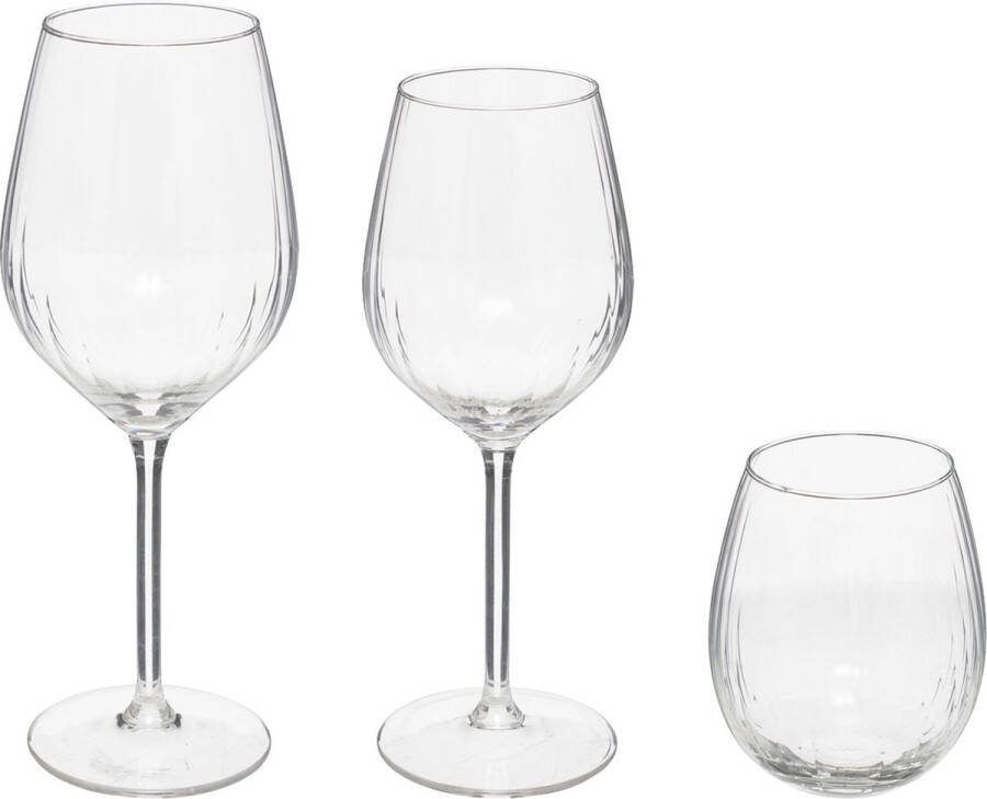 Secret de Gourmet Volta glazen set van 12 stuks Transparant