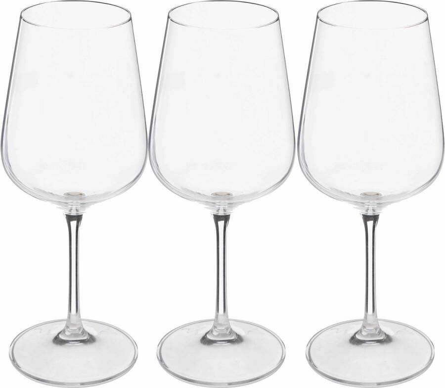 Secret de Gourmet Wijnglazen set Lena doosje 12x stuks chique transparant glas 45 CL Wijnglazen