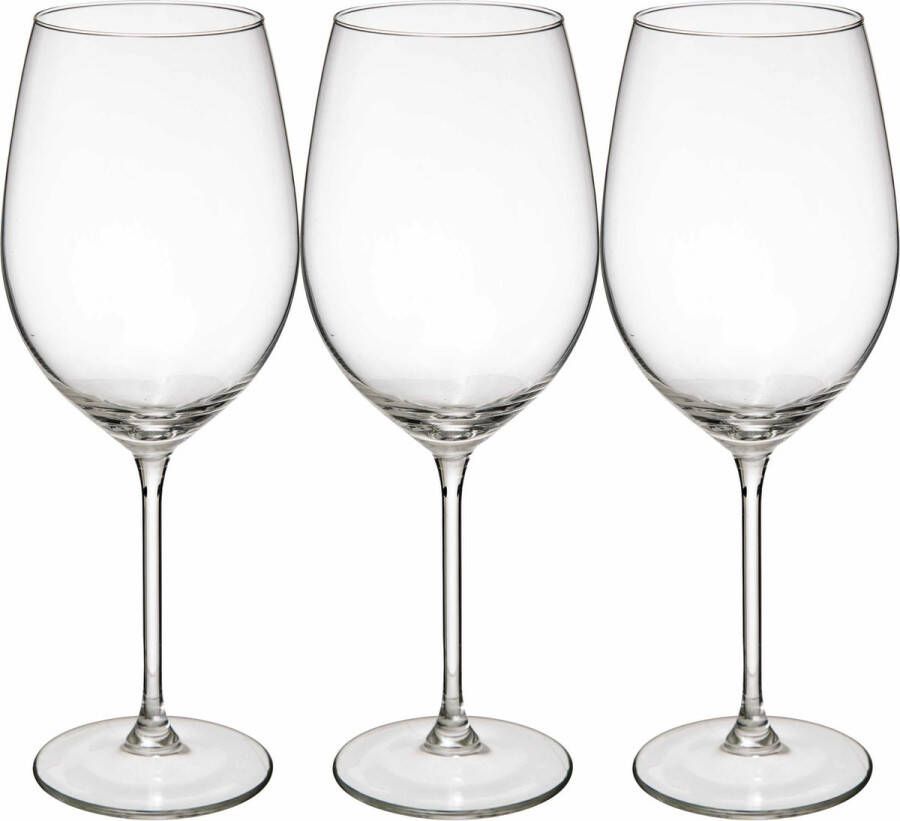 Secret de Gourmet Wijnglazen set Lina doosje 12x stuks chique transparant glas 54 CL Wijnglazen