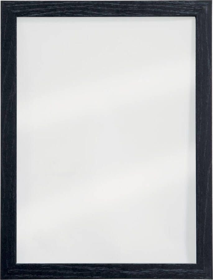 Securit krijtbord Woody transparant met zwarte randen ft 30 x 40 cm hout met zwarte lakafwerking 6 stuks