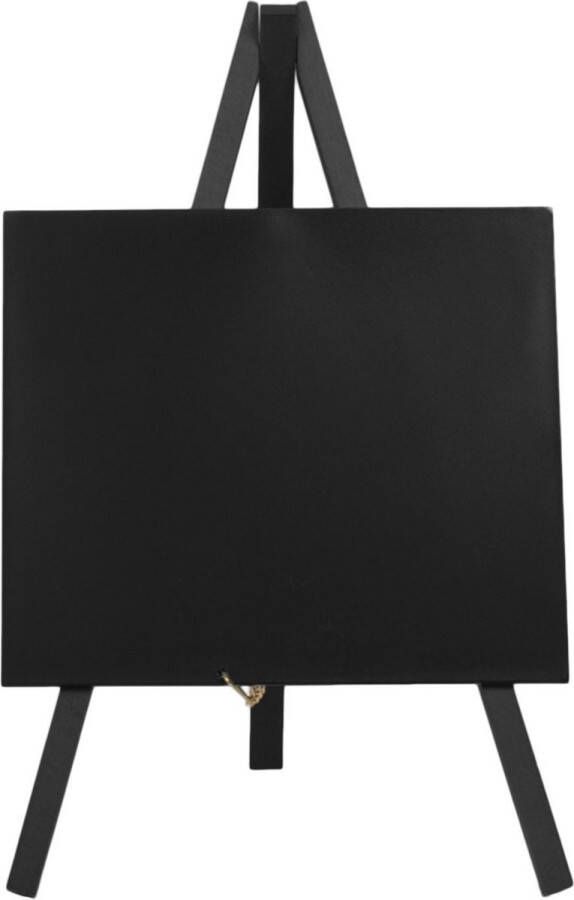 Securit Mini tripod table chalk board Wood with lacquered black finish 24x15cm