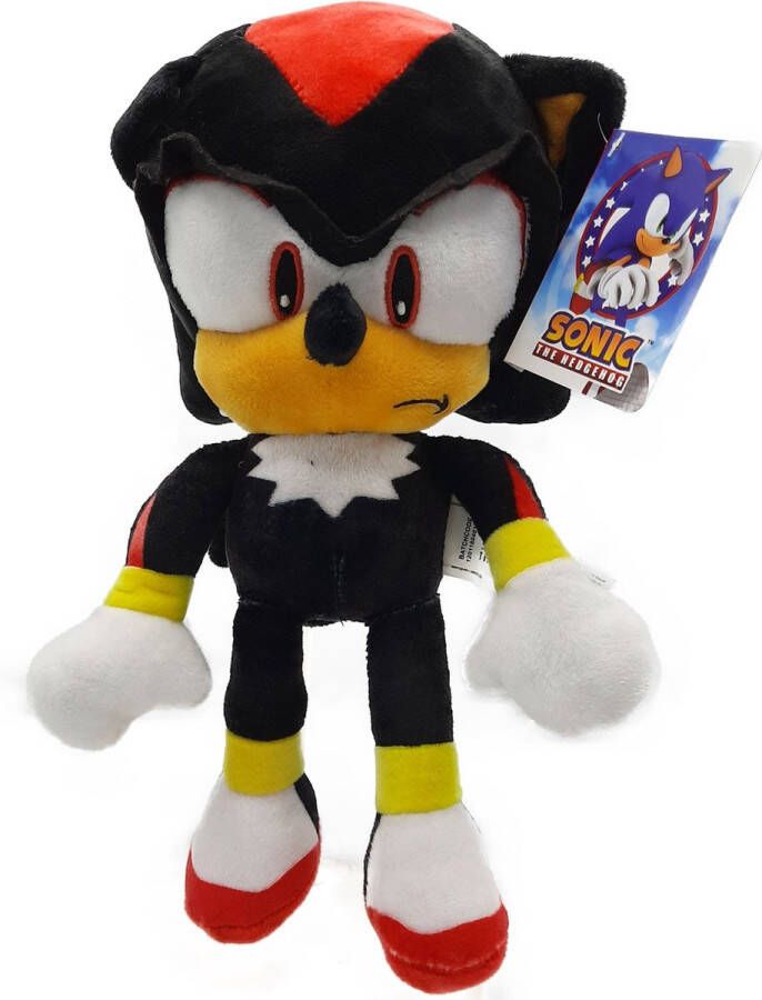 Sega Sonic The Hedgehog Knuffel Shadow Pluche Speelgoed Zwart 32 cm