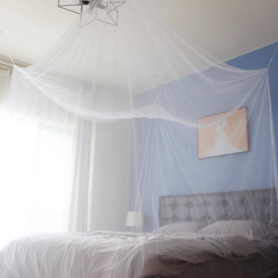 Sekey muggennet voor eenpersoonsbed tweepersoonsbed bakvorm mesh insectennet met snelle en eenvoudige installatie